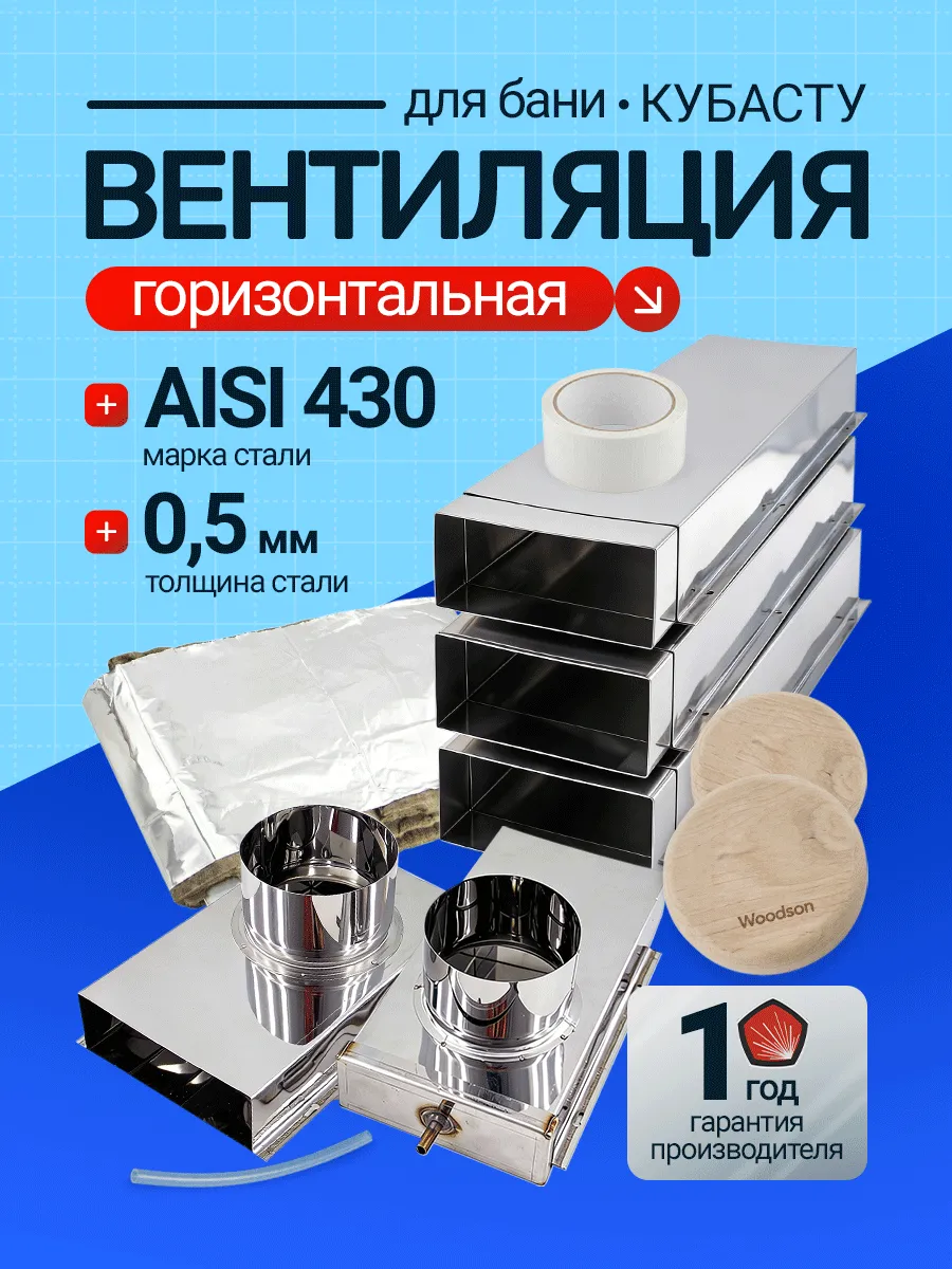 Кубасту горизонтальная - вентиляция для бани