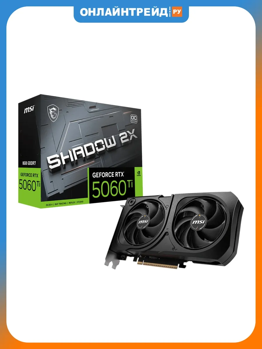 MSI Видеокарта GeForce RTX 5060 Ti SHADOW 2X OC PLUS 8G