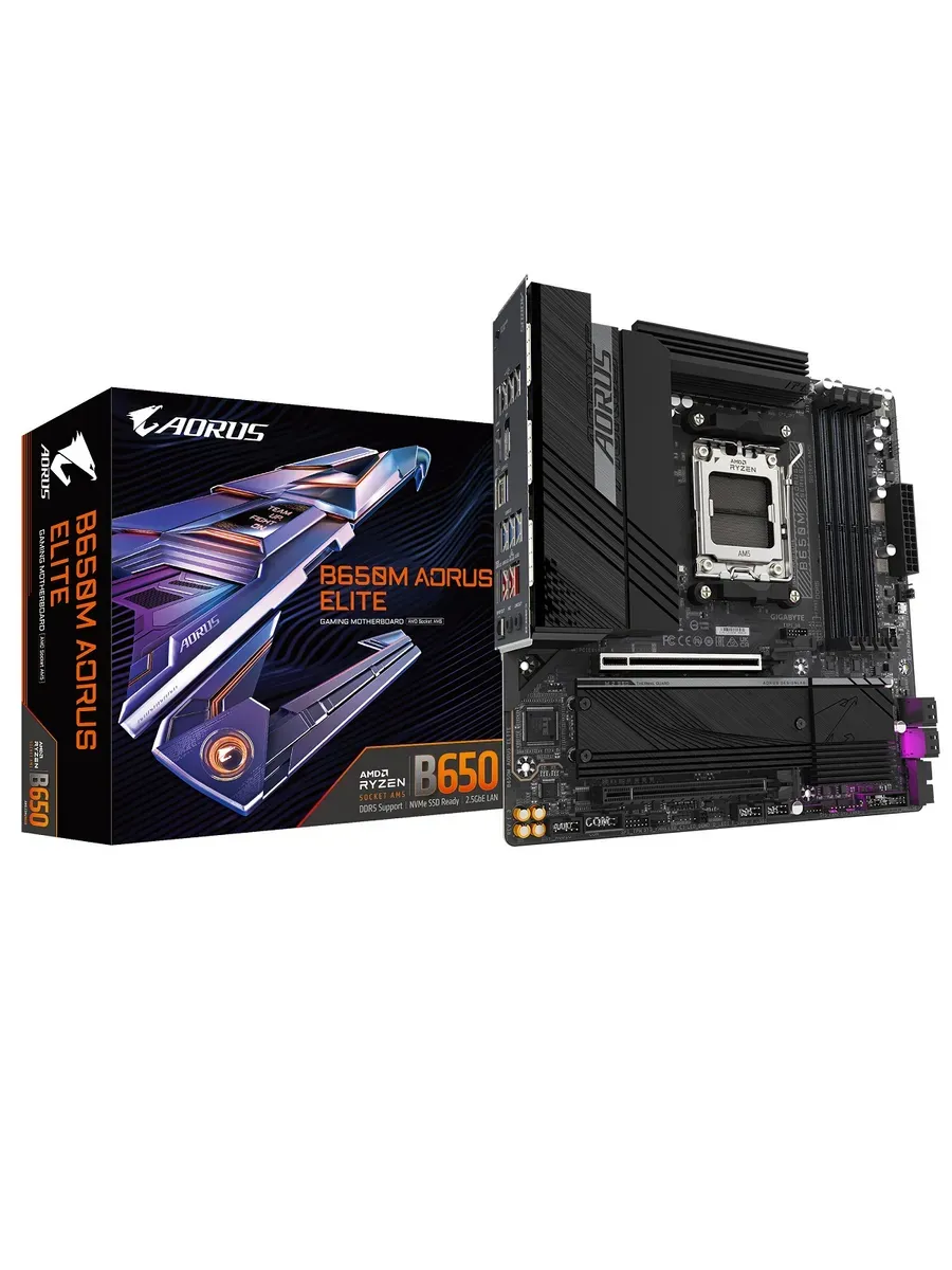 Gigabyte Материнская плата для ПК B650M Aorus Elite DDR5 (rev. 1.3)
