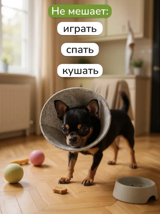 Woolly Pets Ветеринарный защитный воротник для кошек и собак, вариант, фото 3
