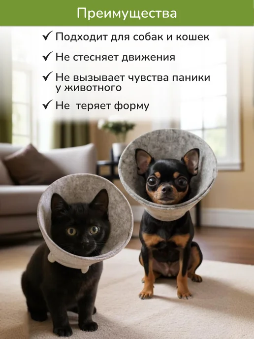 Woolly Pets Ветеринарный защитный воротник для кошек и собак, вариант, фото 4