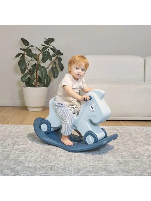 UNIX Kids Лошадка-качалка-беговел Blue, синий, фото 2