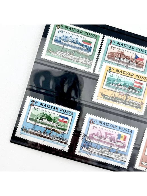 ПОРТ ВИНТАЖ Винтажные марки "Пассажирские суда". Набор 7 шт, 7 шт, фото 2