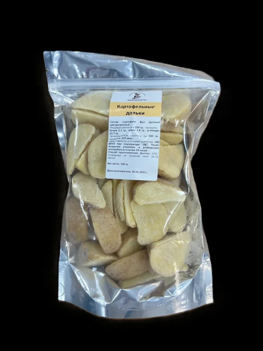 Макс&Настя Картофель по-деревенски замороженный (дольки) 500г, 500 г