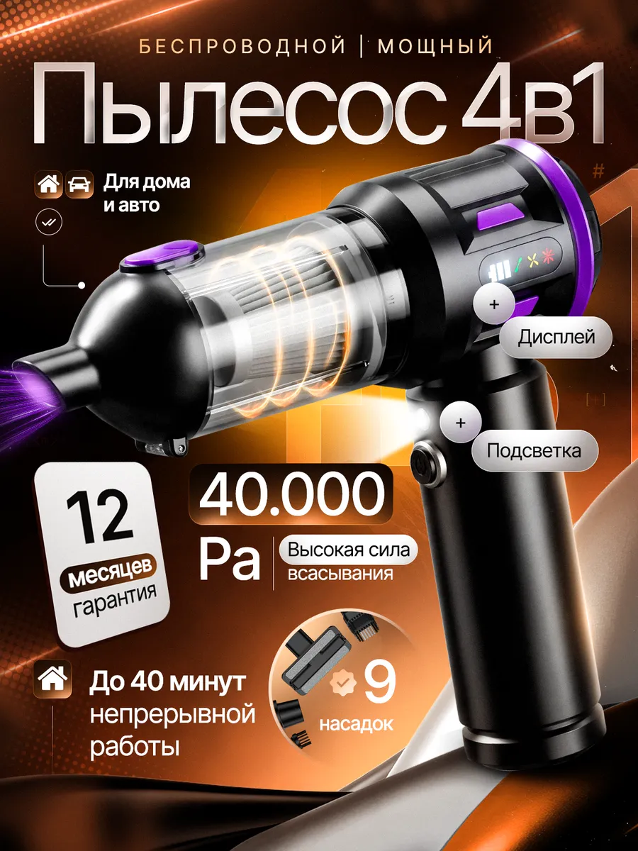 Ручной пылесос для дома беспроводной мини маленький мебели