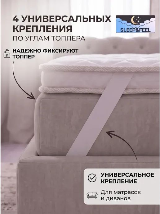 SLEEP&FEEL Топпер на диван и матрас 6 см анатомический 180x200, 90x210, фото 5