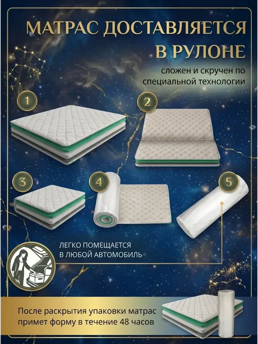 SLEEP&FEEL Топпер на диван и матрас 6 см анатомический 180x200, 90x210, фото 7