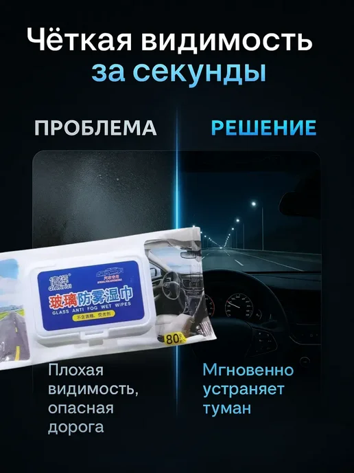 KE Антизапотеватель для авто салфетки для стекол и зеркал, вариант, фото 2
