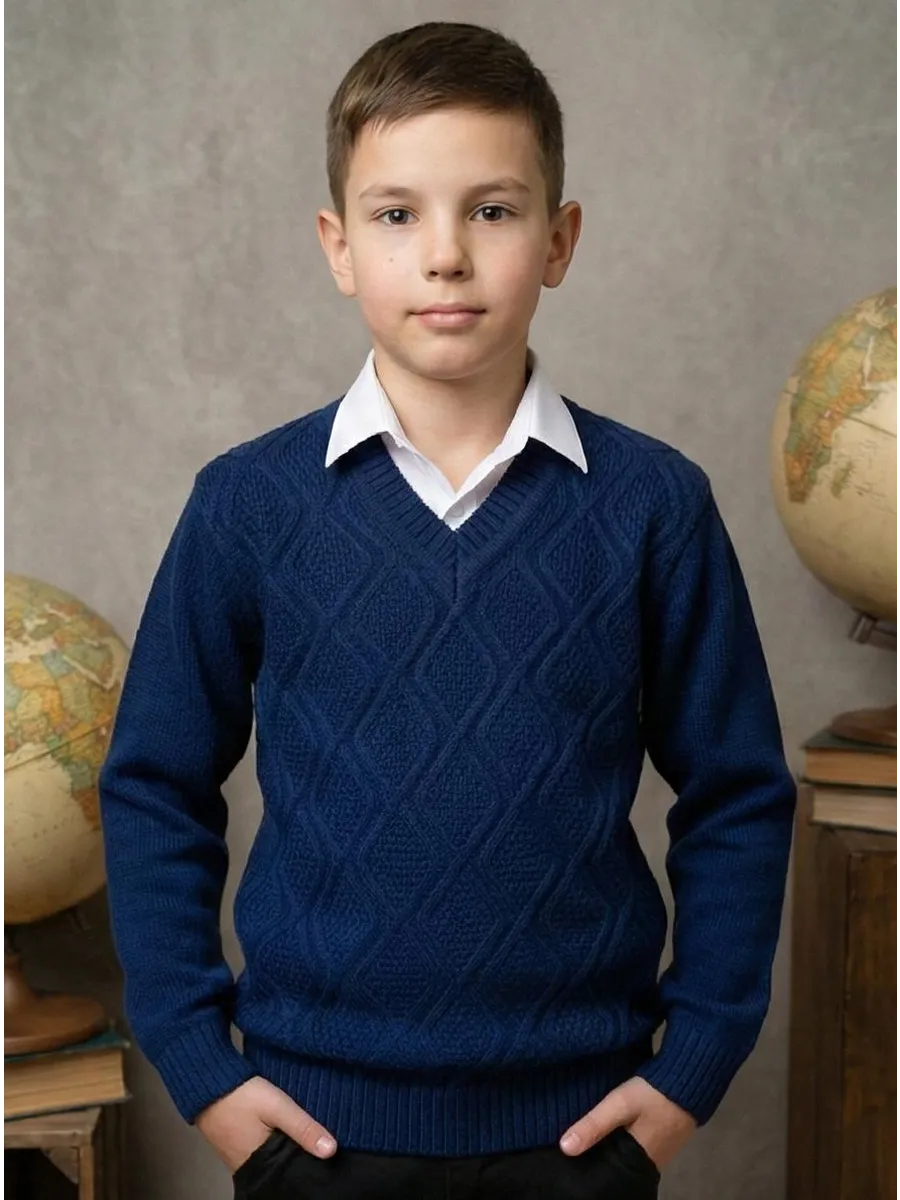 Пуловер детский вязаный