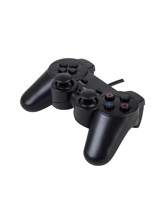 Джойстик для PlayStation 2 проводной, черный, фото 2