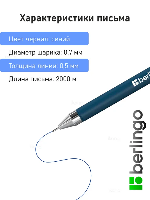 Berlingo 2 шт. Ручка шариковая "Ultra X2" синяя, 0,7мм, 2 шт, фото 3