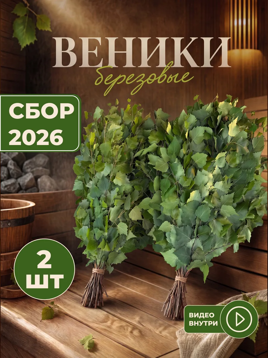 Березовые веники для бани 2шт