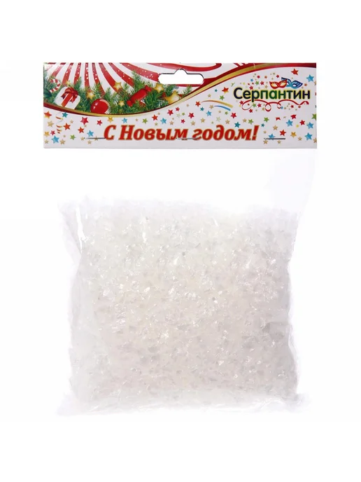 Серпантин Декоративный снег для творчества 16х16 см, 16x16 см