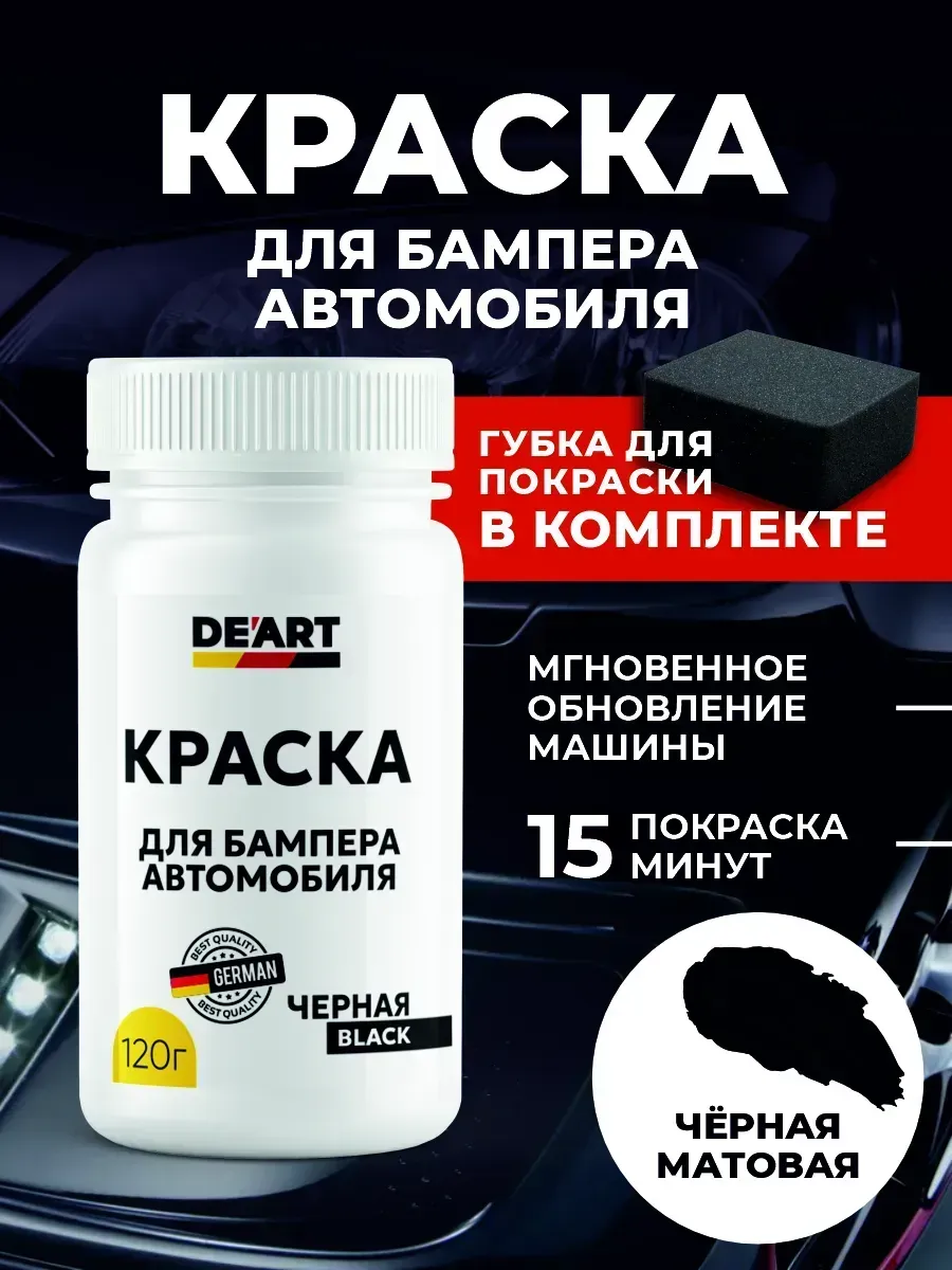 Краска для бампера автомобиля черная