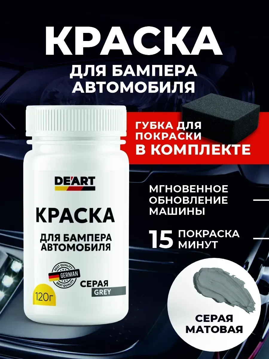 Краска для бампера автомобиля серая