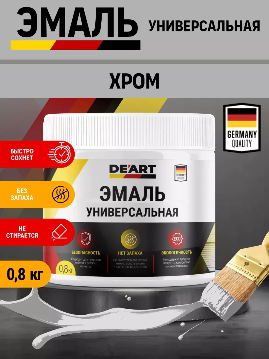 Эмаль универсальная, хром