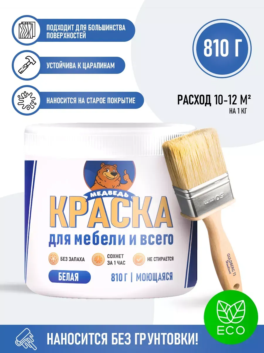 Краска для мебели матовая белая фото 8