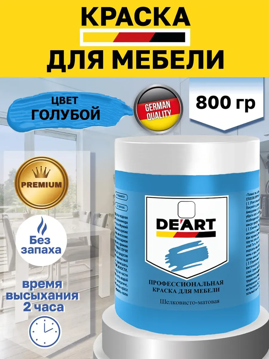 Краска для мебели и декора голубой