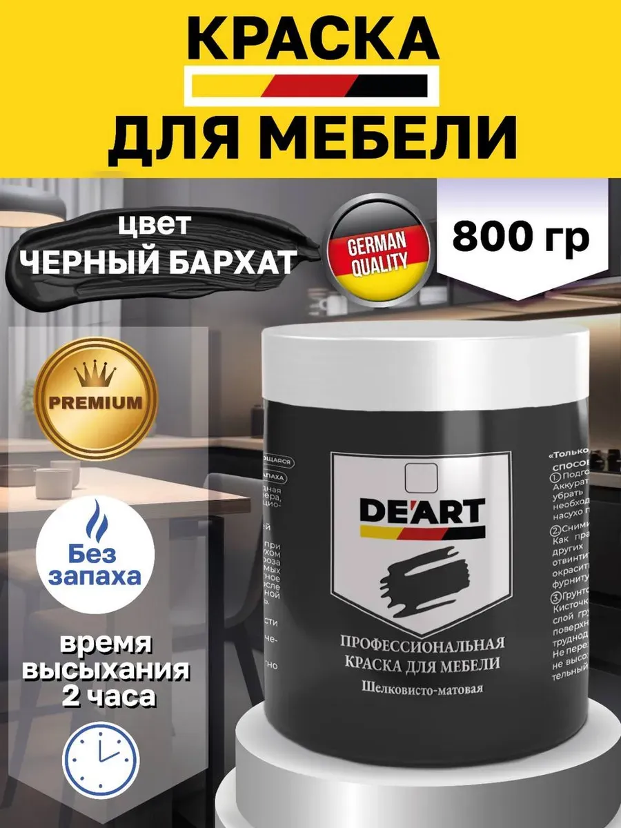 Краска для мебели и декора черный бархат