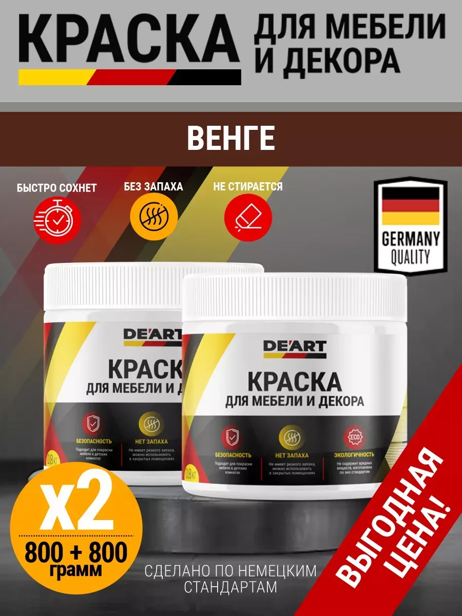 Краска для мебели акриловая без запаха венге