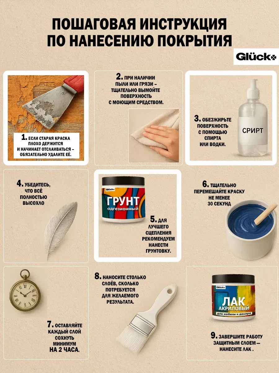 Краска для мебели и декора, черный фото 6