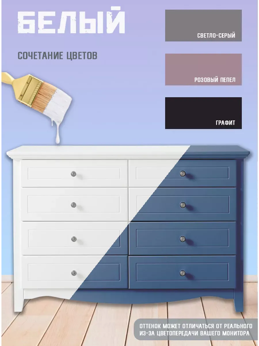 Краска для мебели и декора,белый фото 2