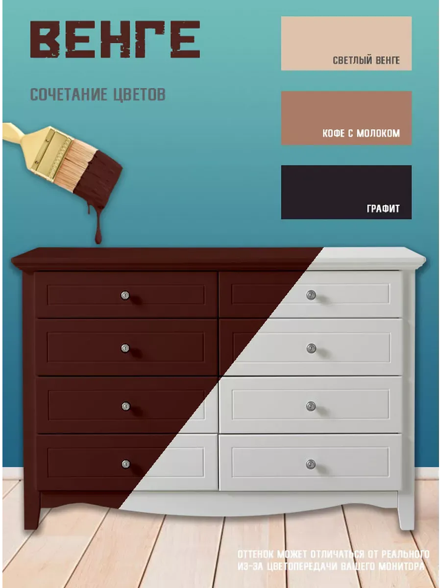 Краска для мебели и декора,венге фото 2