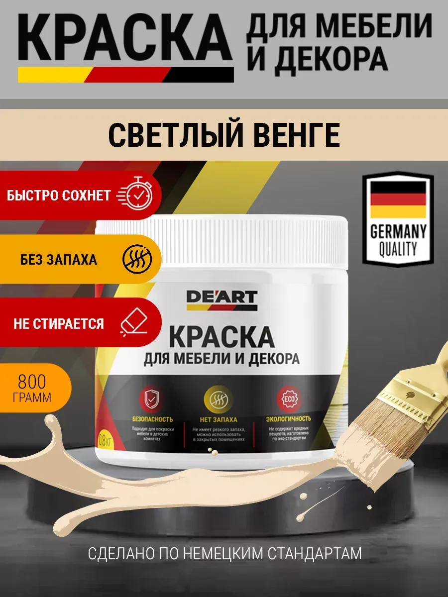 Краска для мебели и декора матовая светлый венге