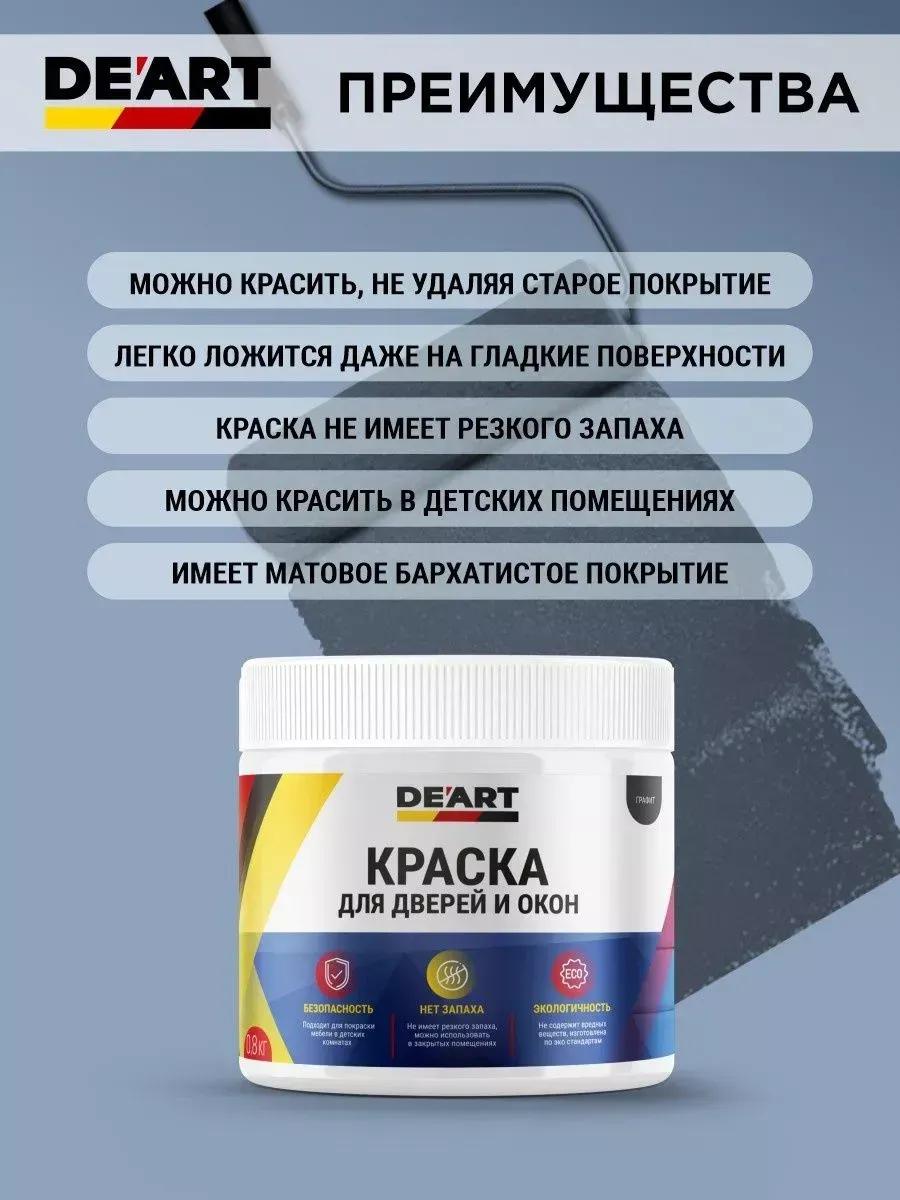 Краска для дверей и окон меловая жемчужная фото 5