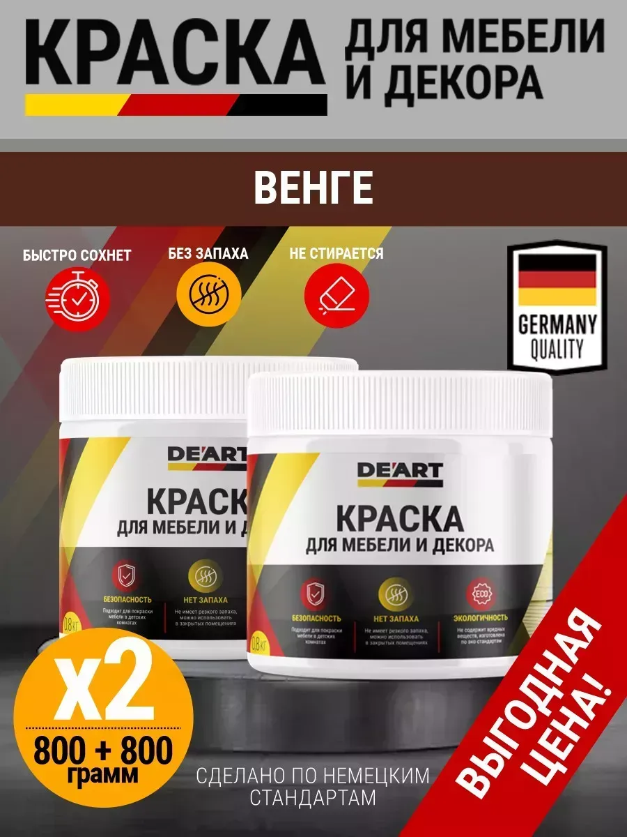Краска для мебели акриловая без запаха венге