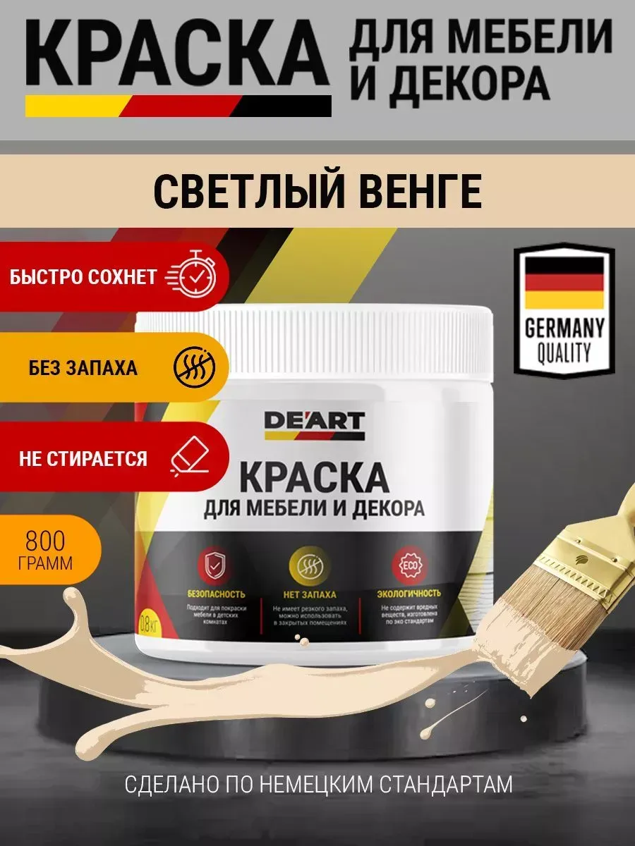 Краска для мебели и декора матовая светлый венге