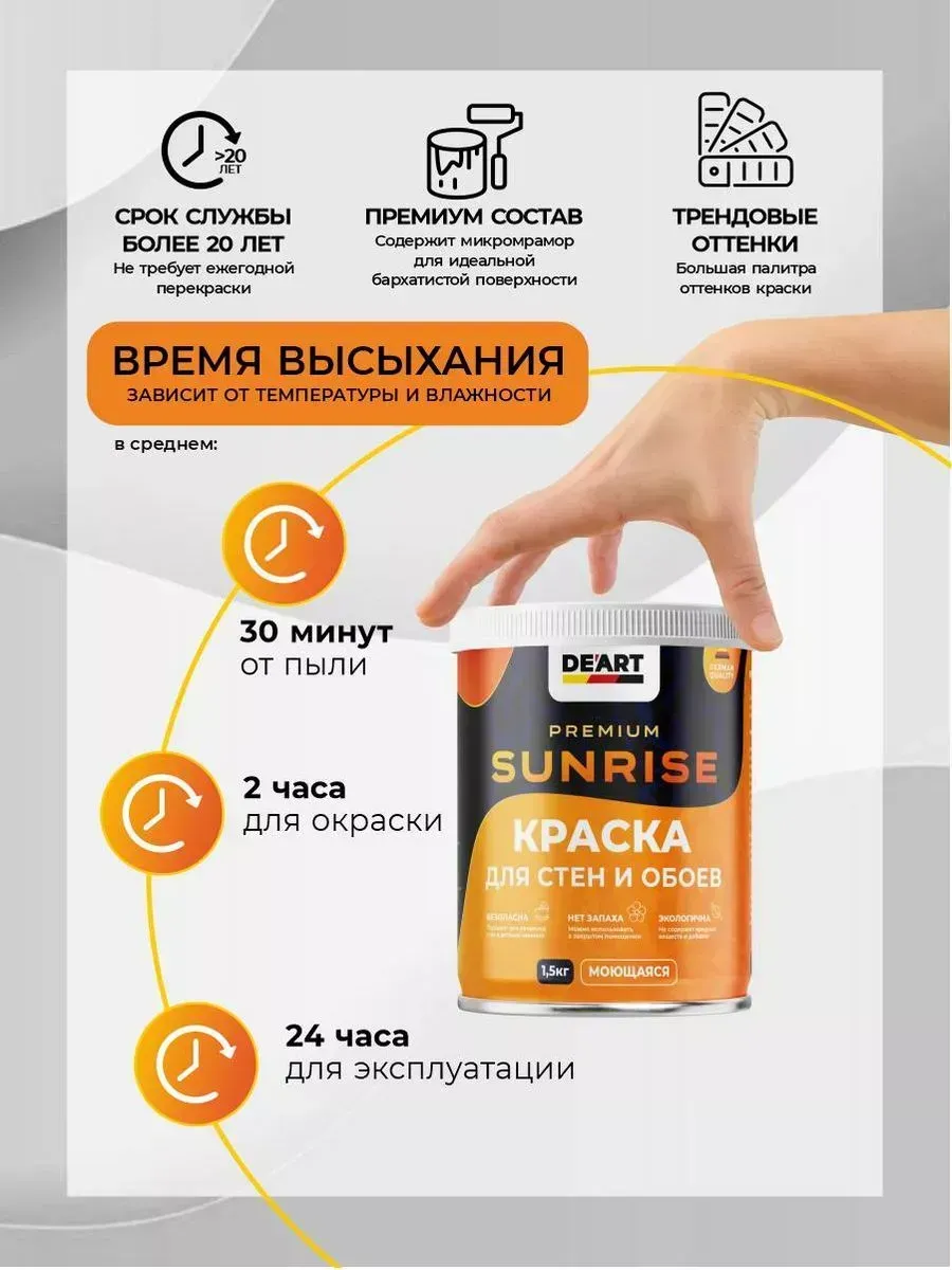 Краска для стен моющаяся белая матовая фото 2