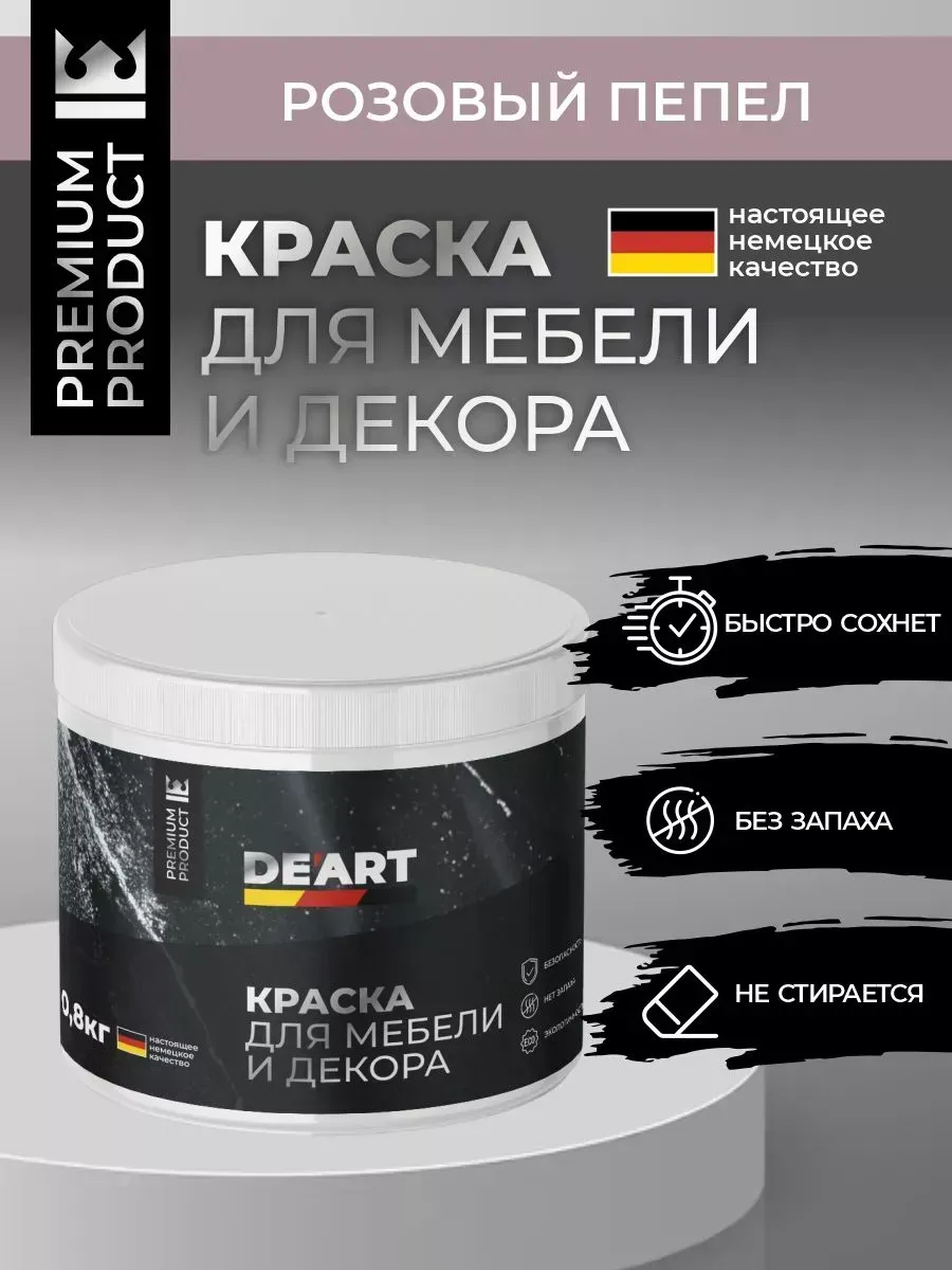 Меловая краска для мебели и дерева без запаха быстросохнущая