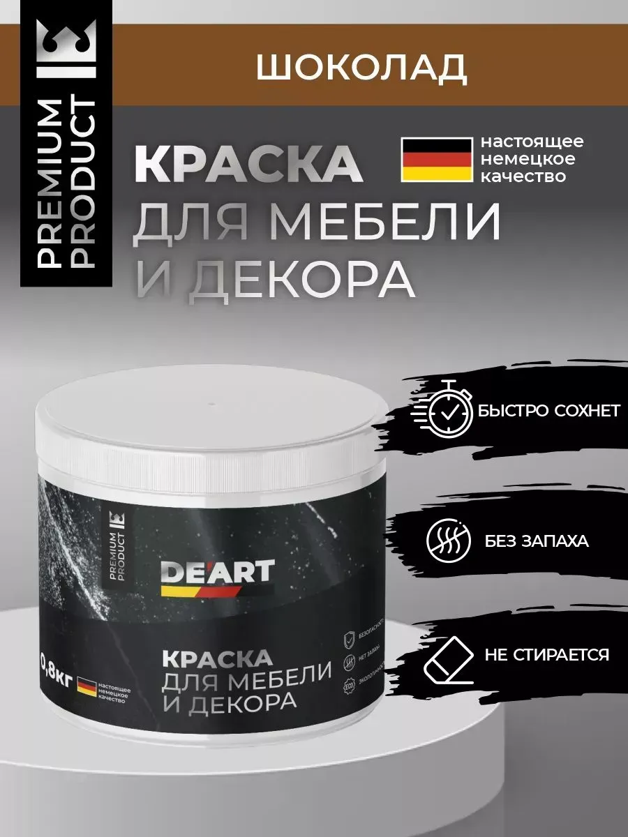 Меловая краска для мебели и дерева без запаха быстросохнущая