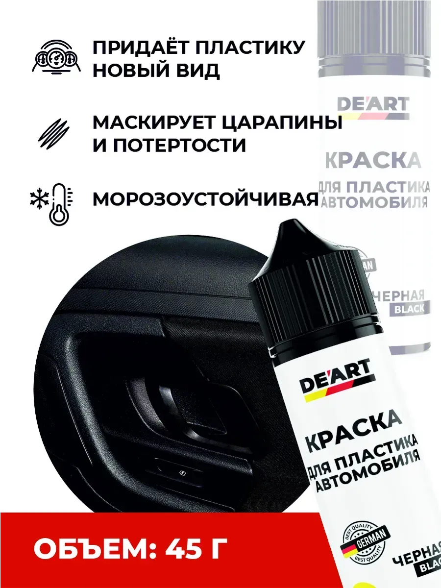 Краска для пластика автомобиля черная фото 3