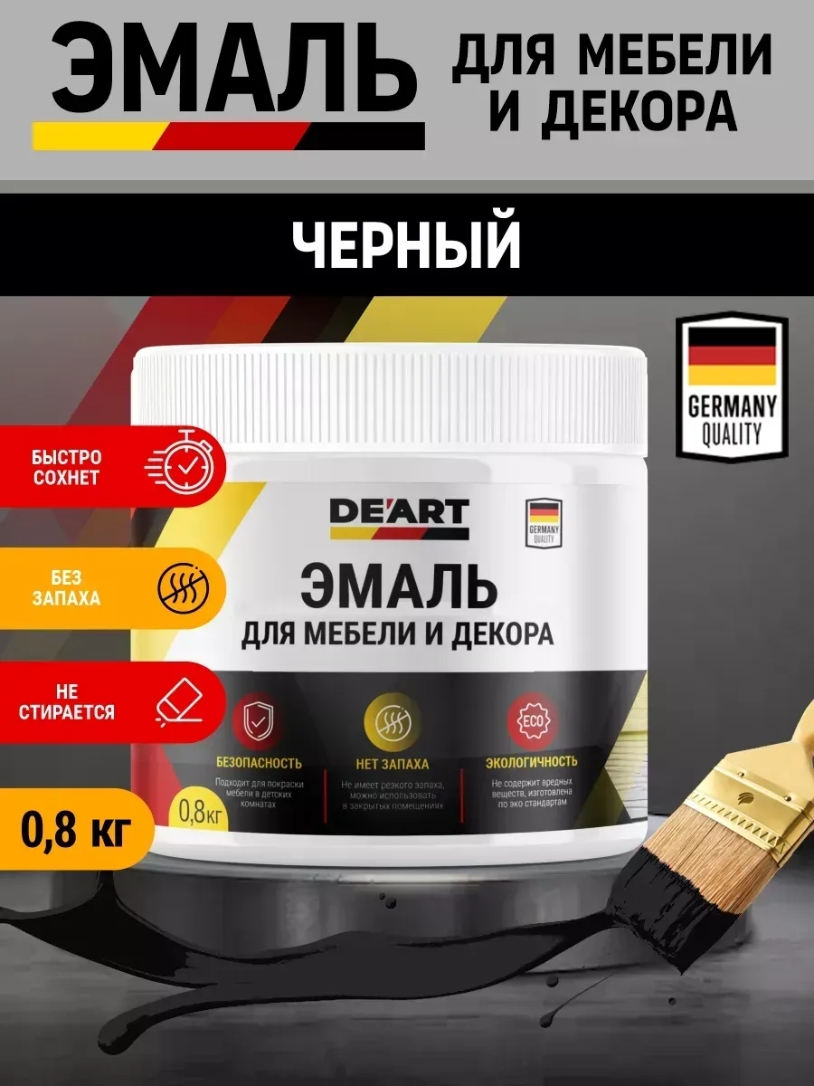 Эмаль для мебели и декора ,черная