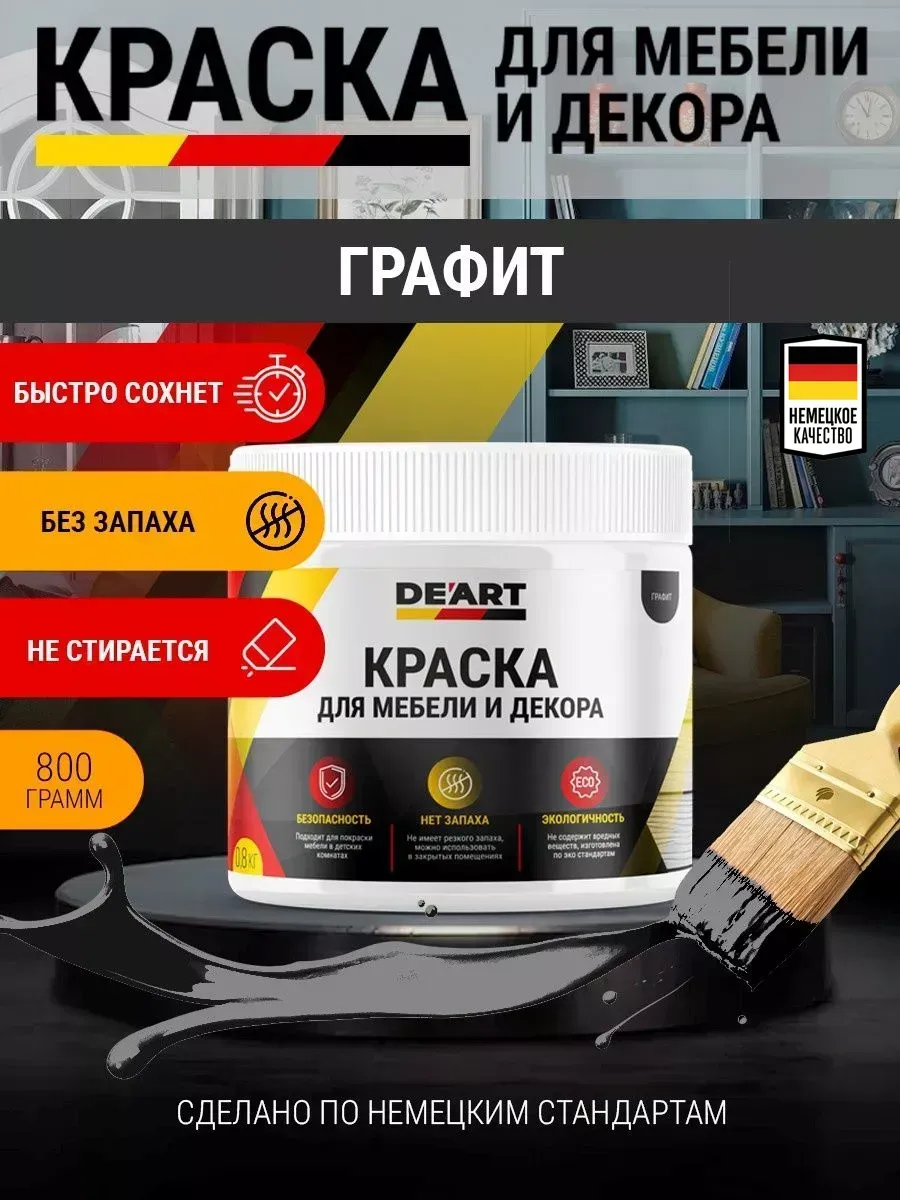 Краска для мебели и интерьера по дереву матовая без запаха