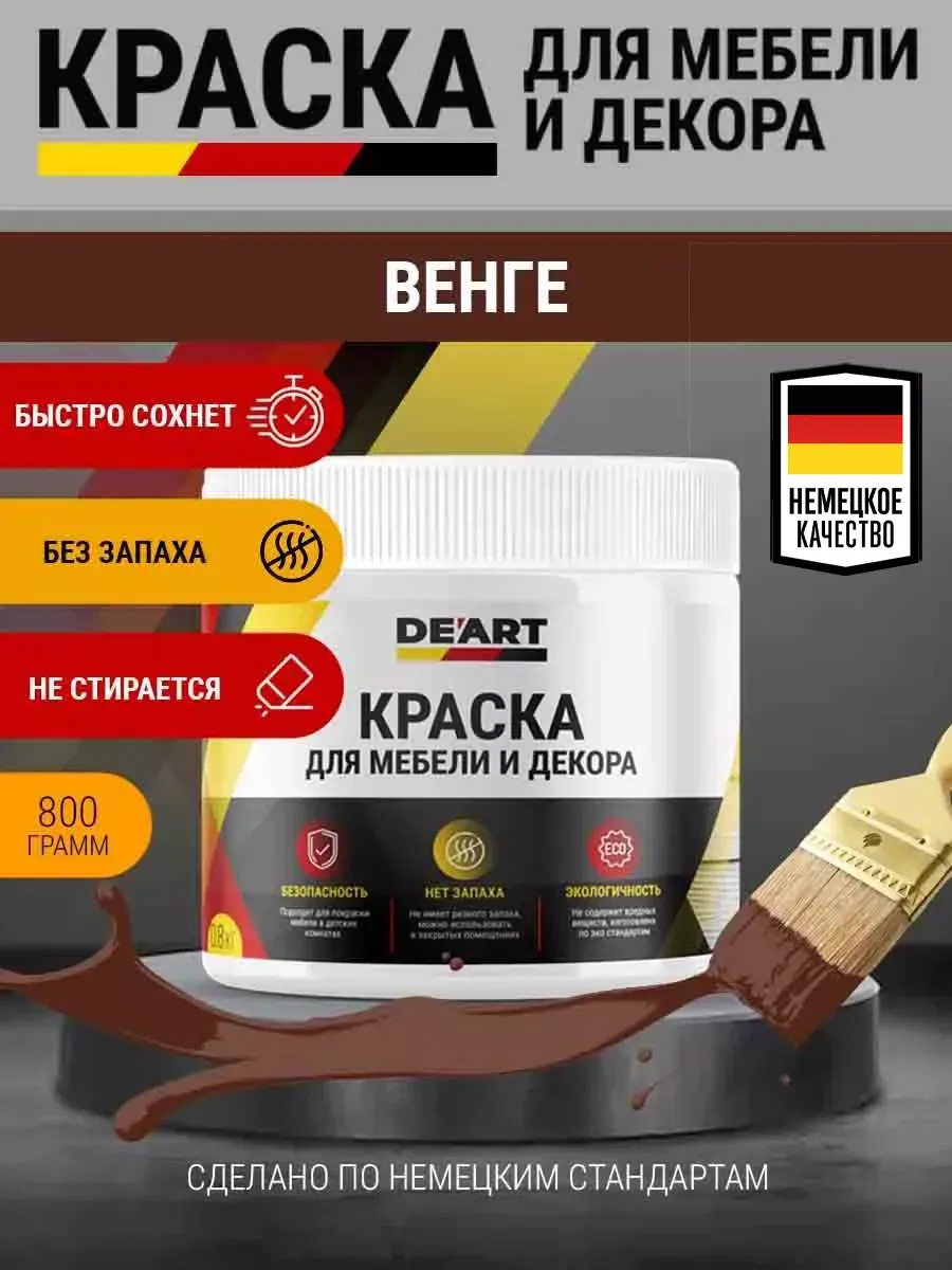 Краска для мебели и декора матовая венге