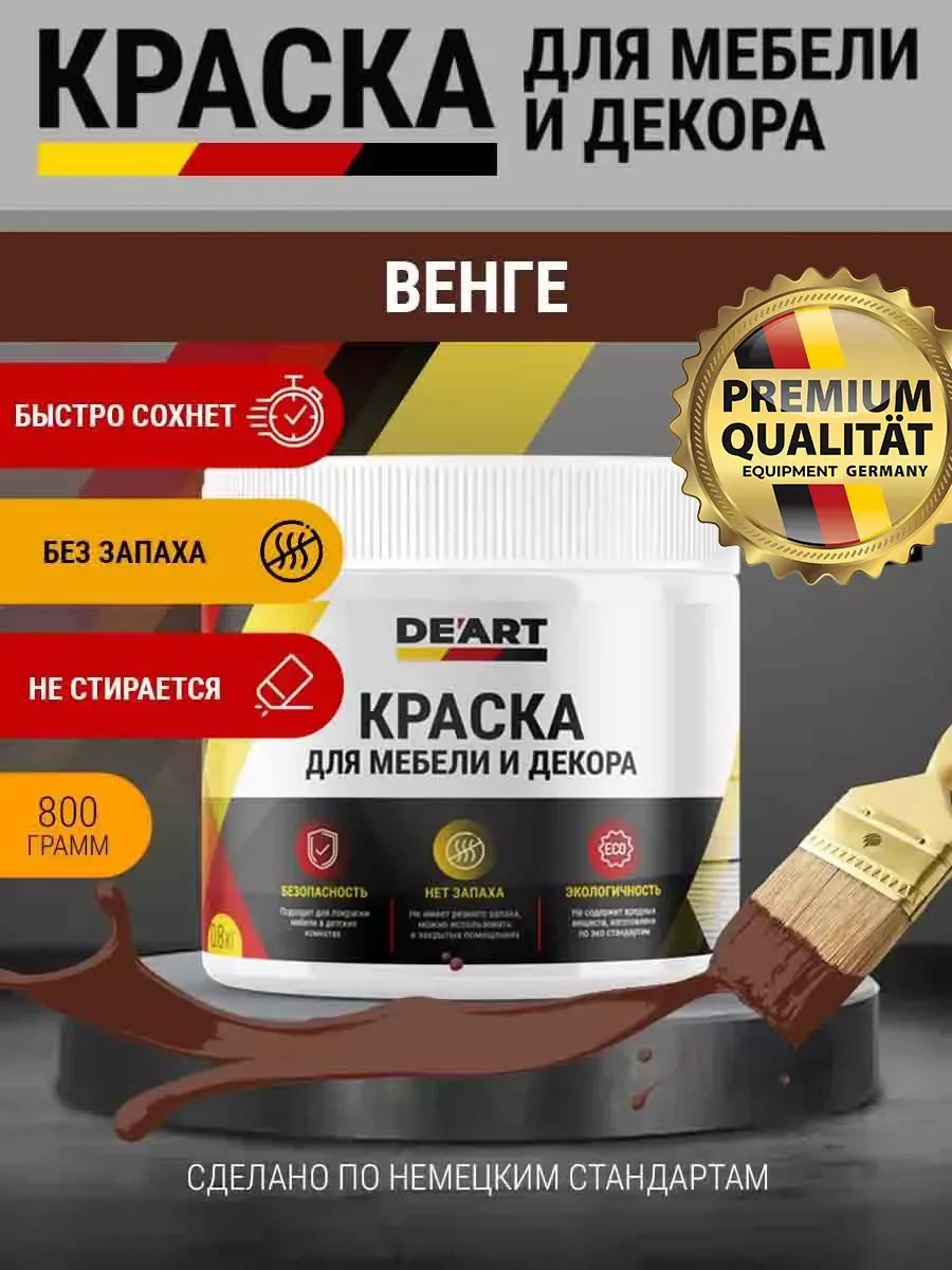 Акриловая краска для мебели из дерева венге