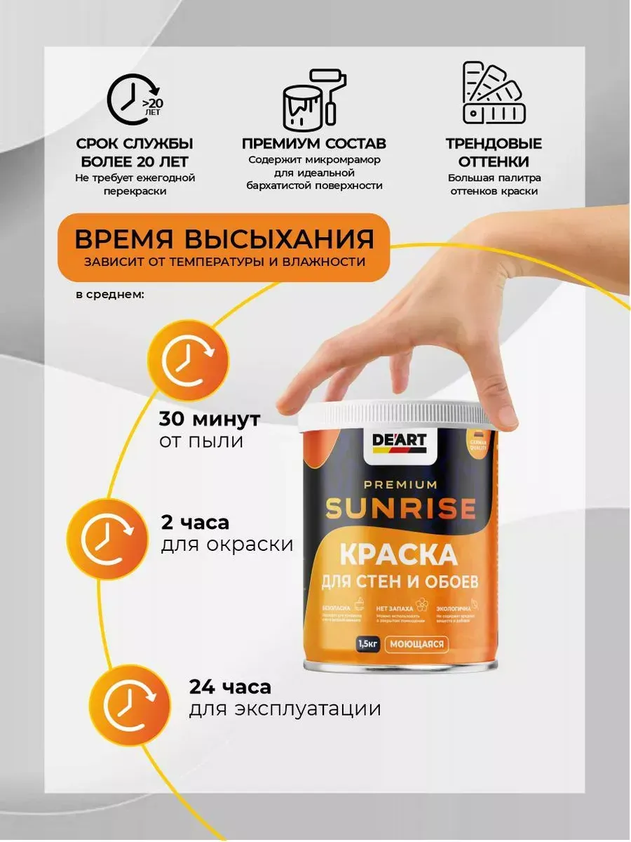 Водоэмульсионная краска для стен и обоев моющаяся серая фото 2