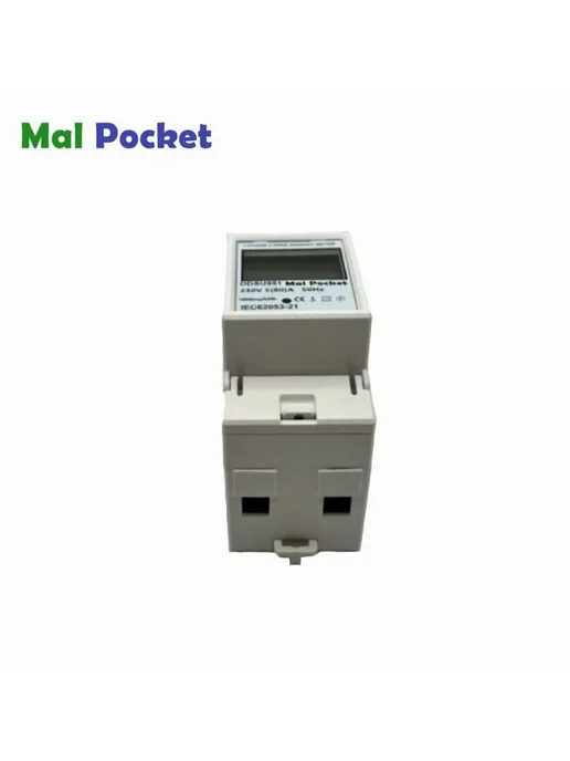 Однофазный ЖК-счетчик ватт-часов AC230V 50hz Белый, белый, фото 3