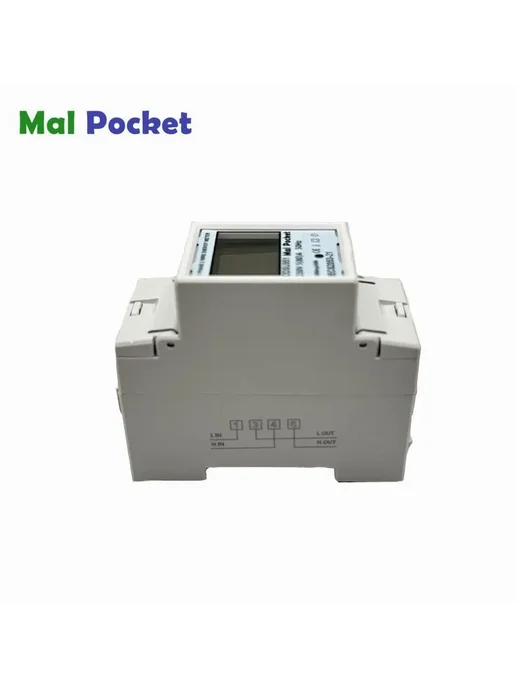 Однофазный ЖК-счетчик ватт-часов AC230V 50hz Белый, белый, фото 4