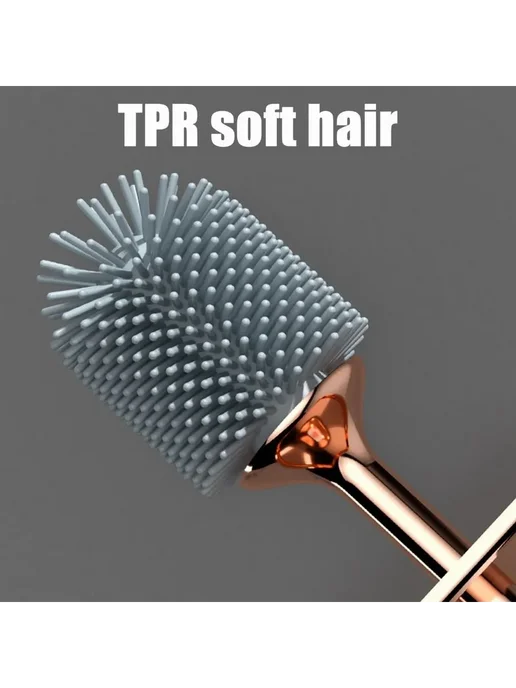 Силиконовая щетка для унитаза белая Silicone brush head, белый, фото 4