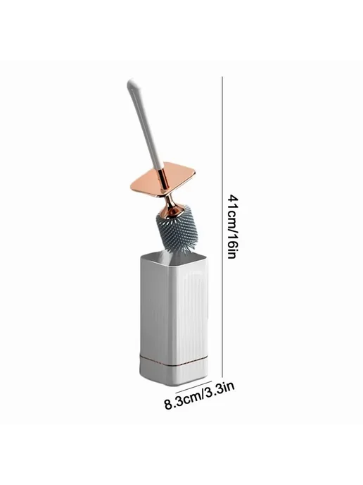 Силиконовая щетка для унитаза белая Silicone brush head, белый, фото 7