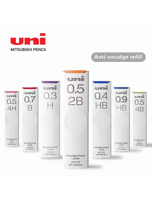 UNI Грифель для карандаша 0.5 мм, твердость 3H - 1шт, 1 шт, фото 2