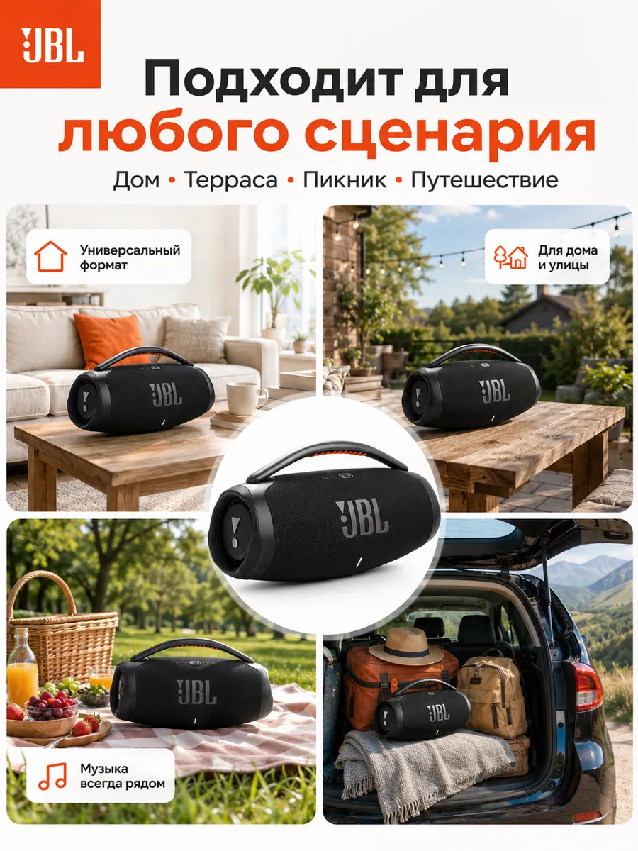 JBL Аудиосистема Boombox 3 Black
