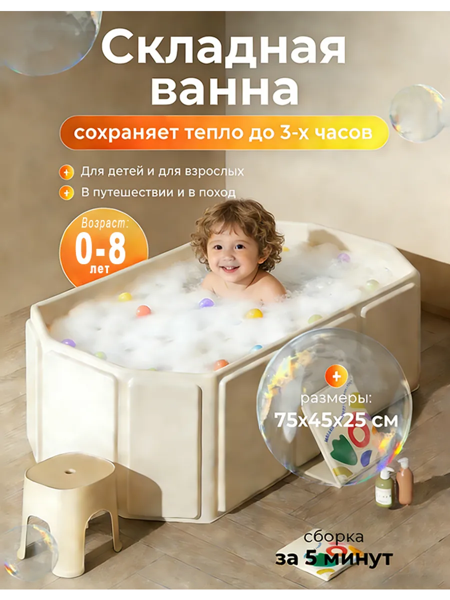 Складная ванна для купания детей