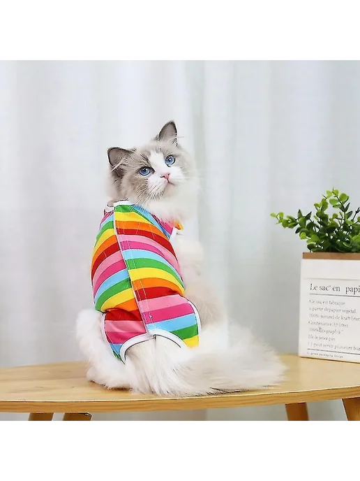 Дышащая одежда для кошек после ОП Р. L Цв. colorful, вариант
