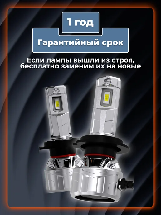 AIRLINE Лед лампы с обманкой H7 ULTRA, 110W, 12 24В, 6500K, 110 Вт, фото 7