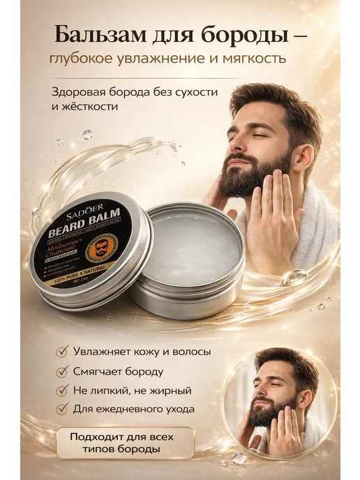 UGUR.USB Бальзам воск для бороды сакал смягчающий мужской, вариант